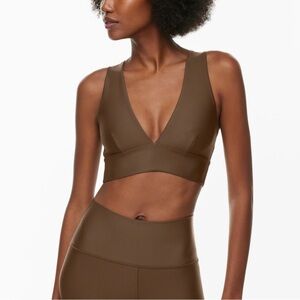 Aritzia Golden GlossForm Achieve Bra dark chocolate brown